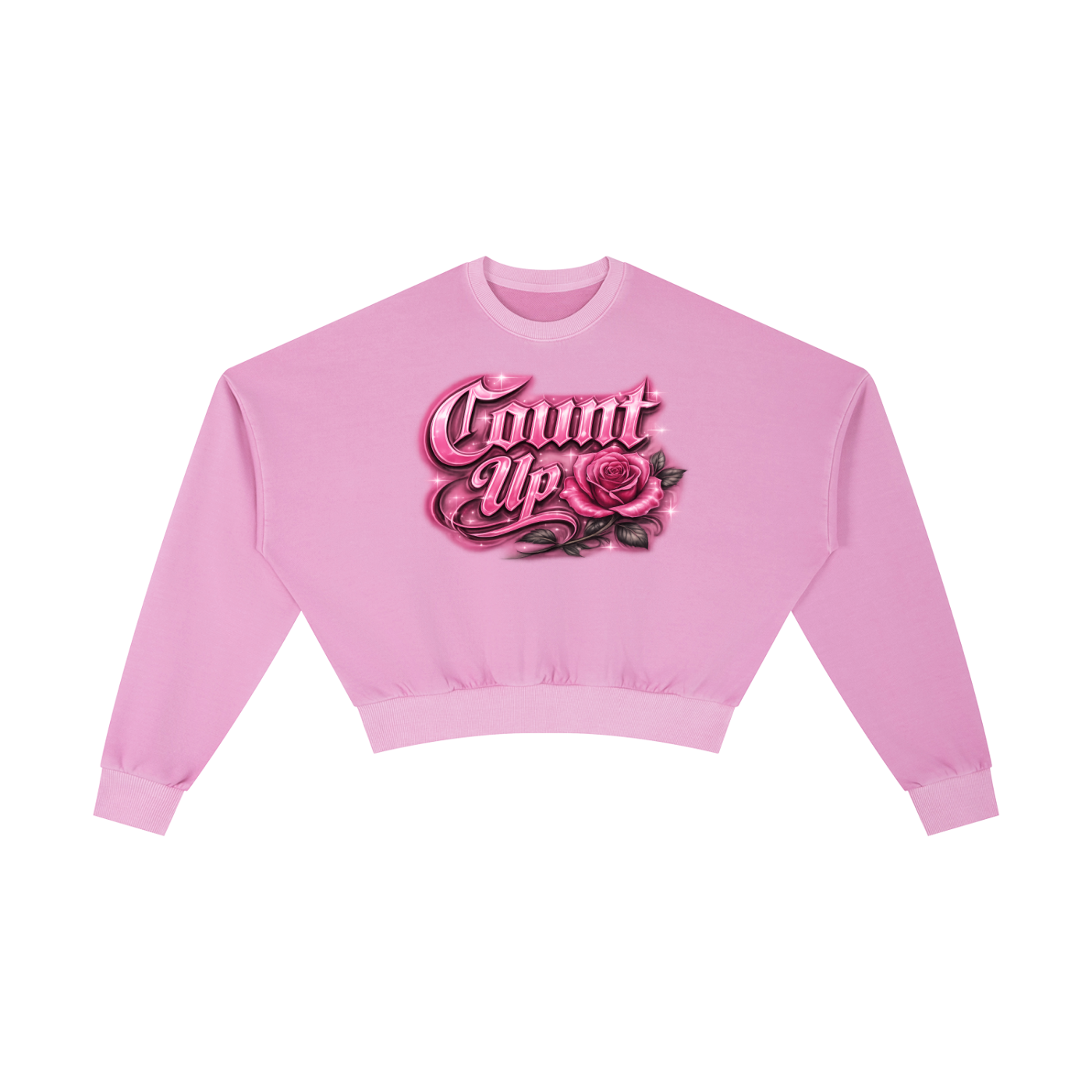 Pink Bloom Crop Crew