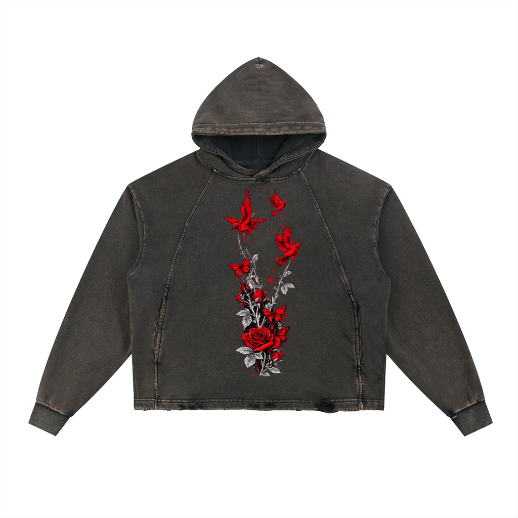 Vintage Washed Rose Hoodie