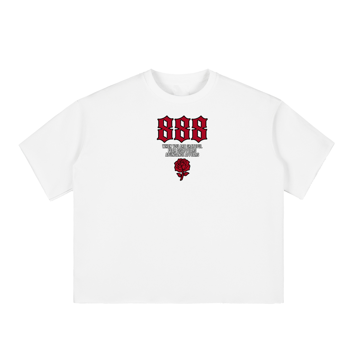 Boxy Half-Sleeve Raw-Edge T-Shirt