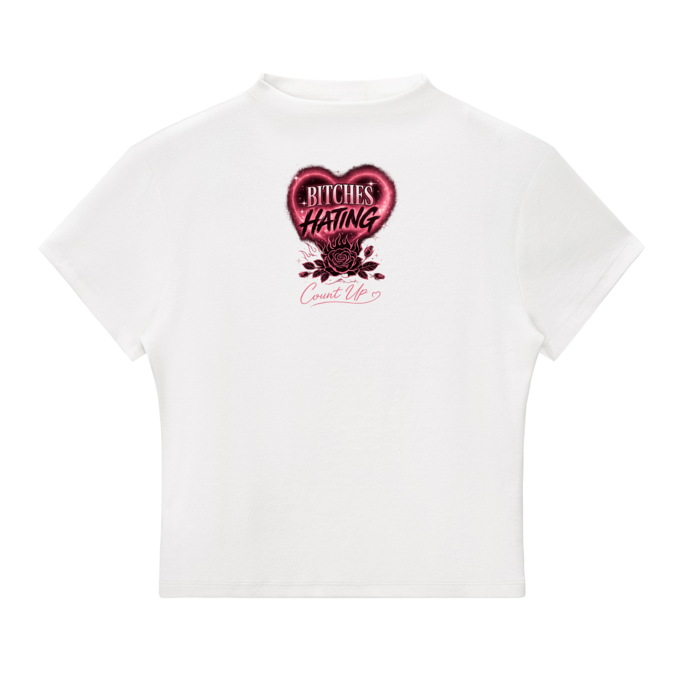 Bitches Hating Mock Neck T-Shirt