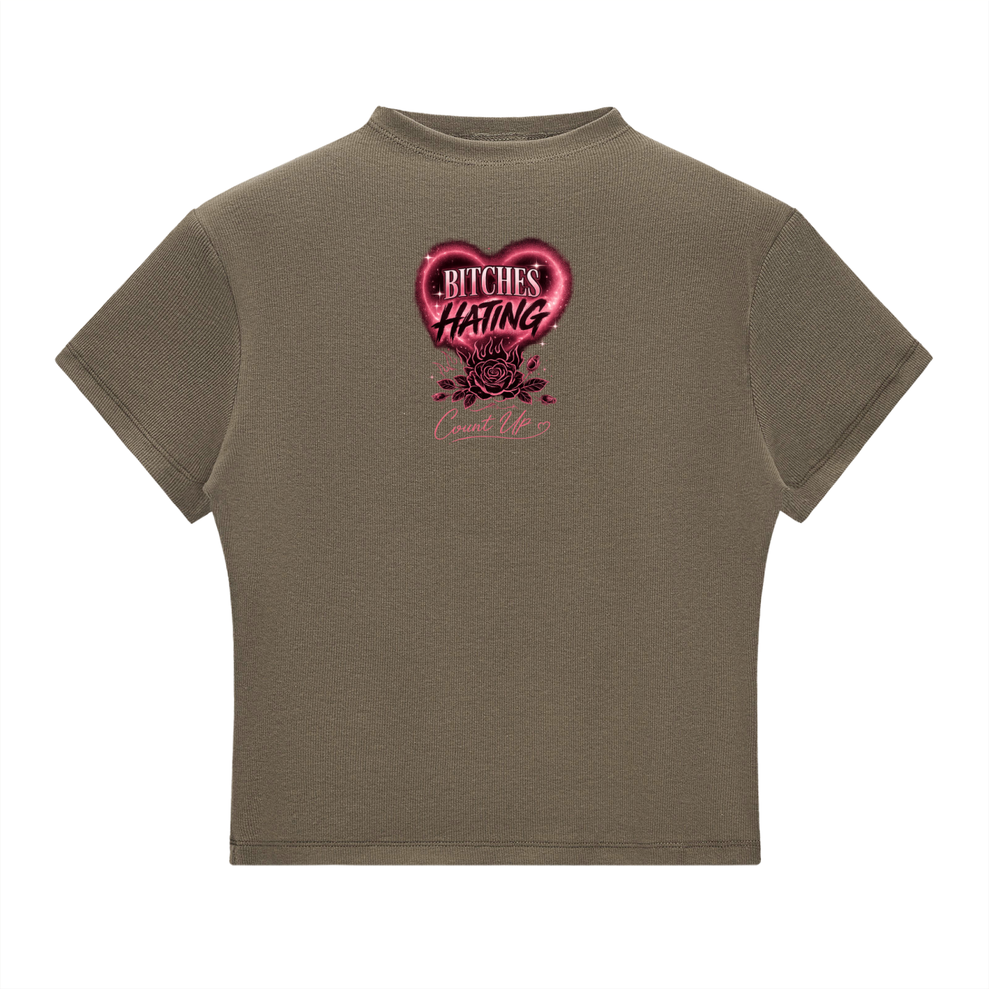 Bitches Hating Mock Neck T-Shirt